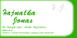 hajnalka jonas business card