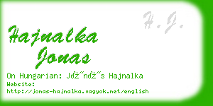 hajnalka jonas business card